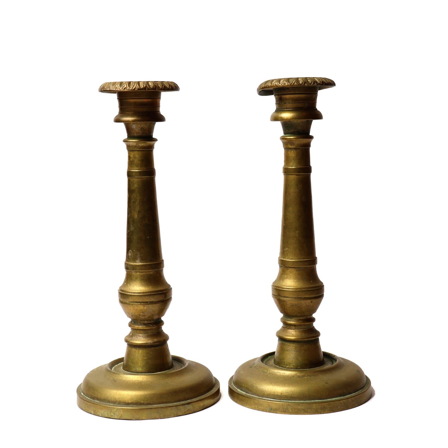 Vintage Brass Candlestick Holder Pair