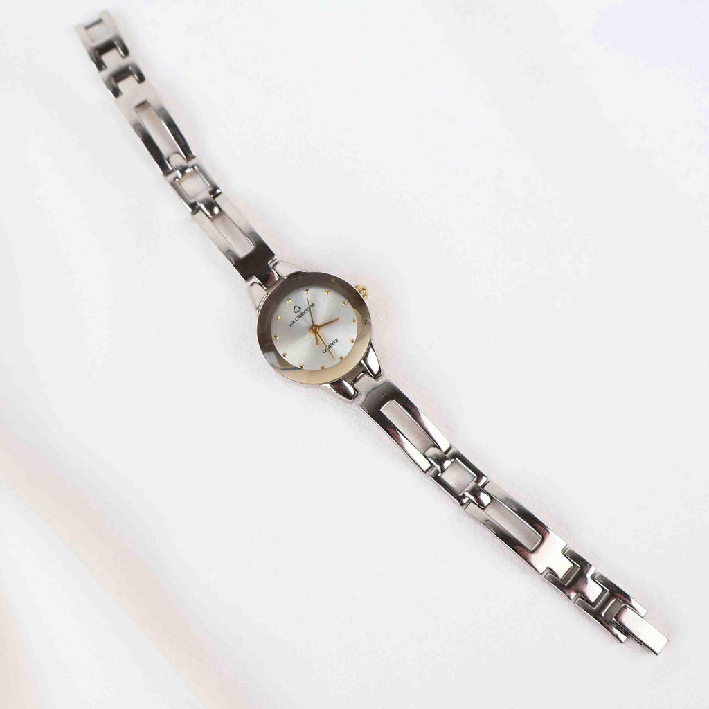 Vintage Two Tone Liz Claiborne Watch with Round Face