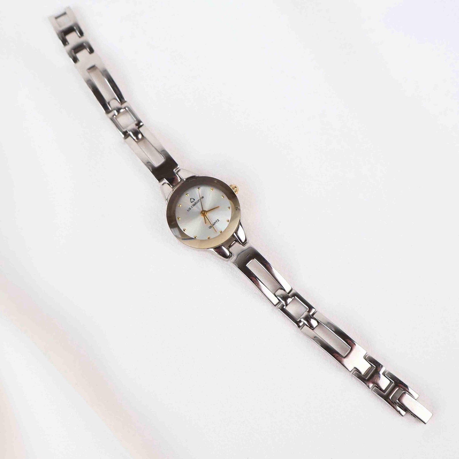Vintage Two Tone Liz Claiborne Watch with Round Face