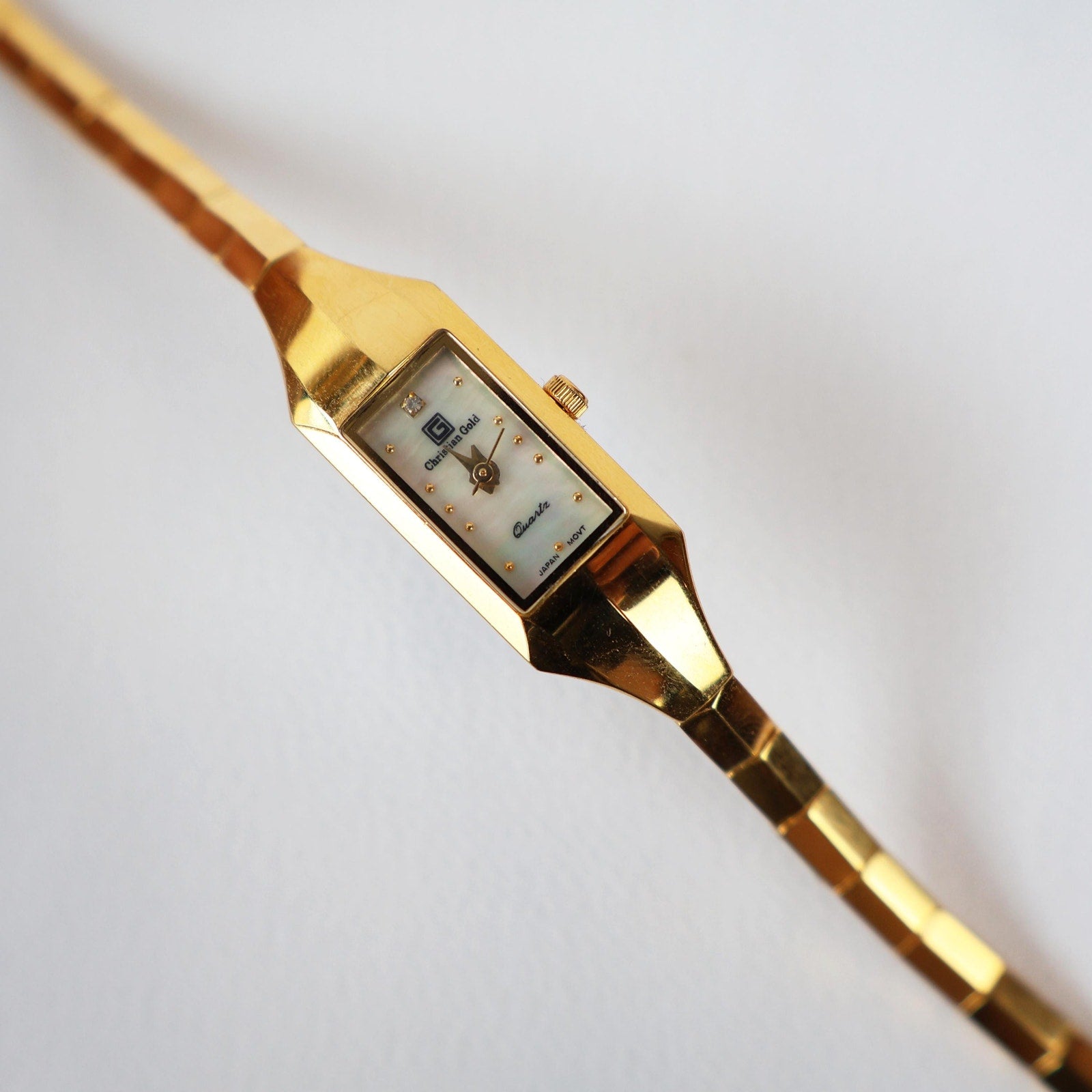 Vintage 18k Gold Plated Christian Gold Watch