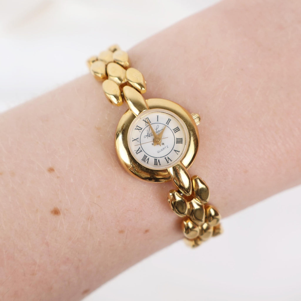 Vintage Gold Tone Kathie Lee Bracelet Watch