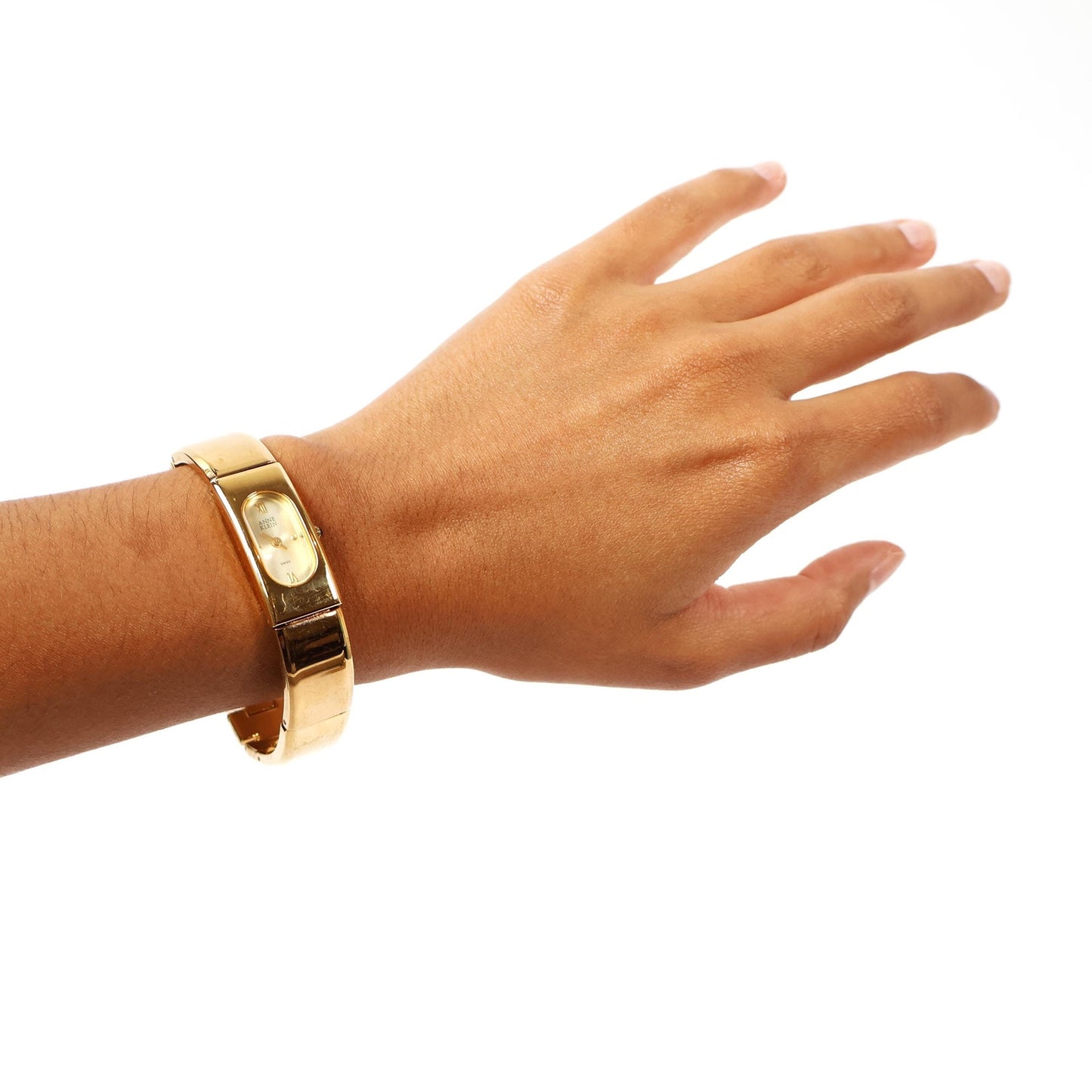 Vintage Gold Watch with Oval Face | ANNE KLEIN