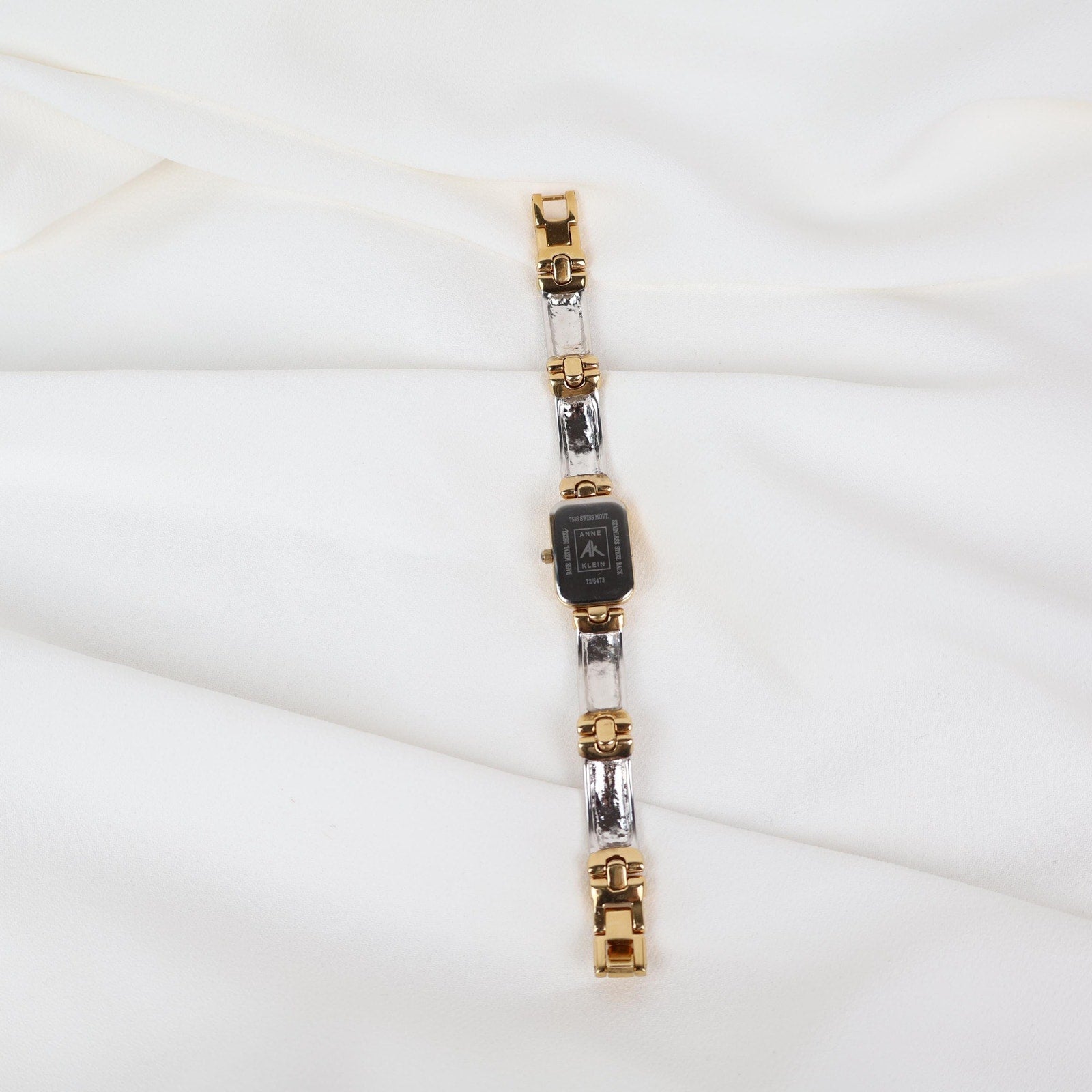 Vintage Two Tone Anne Klein Watch with a Rectangle Face Watch