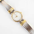 Vintage Two Tone Seiko with a White Round Face - (Working Battery)