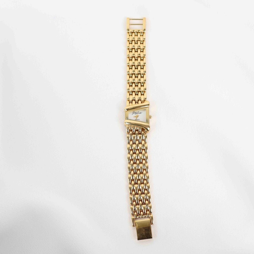Vintage Jacklyn Smith Watch – Gold Tone Bracelet (Working Battery)