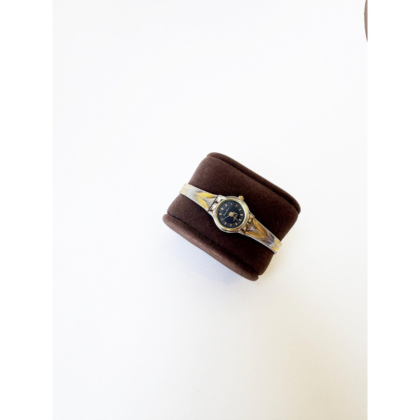 Vintage Two Toned Watch with Black Face l Philip Persio