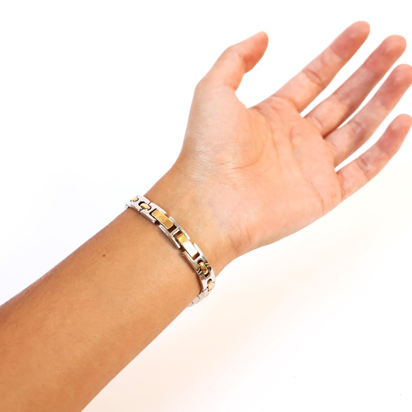 Vintage Two-Toned Watch with Small White Round Face | ANNE KLEIN