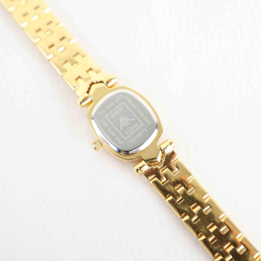 Vintage Anne Klein Oval Face Watch – Gold Tone Rope Style Bracelet (Working Battery)