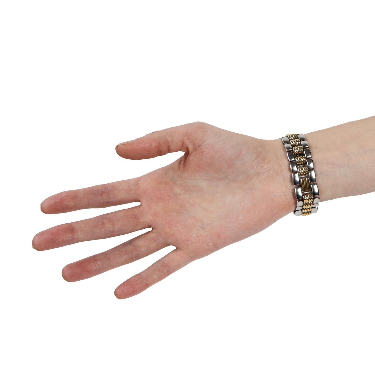 Vintage Two-Toned Watch with White Face | Christian Dior