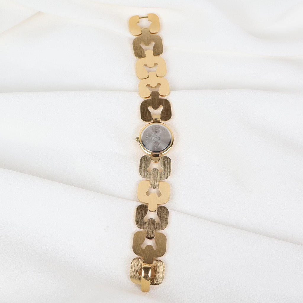 Vintage Sutton Round Face Watch – Gold Tone Bracelet (Working Battery)