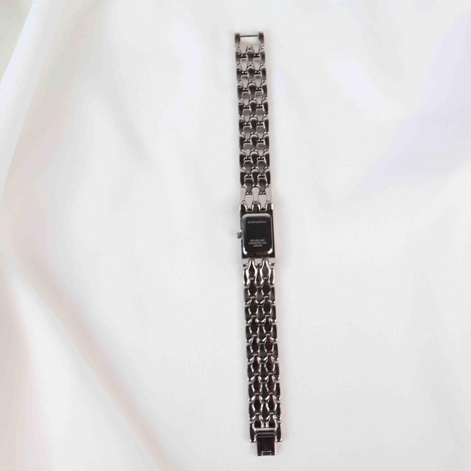 Vintage Silver Tone Bulova Watch with Rectangle Watch Face