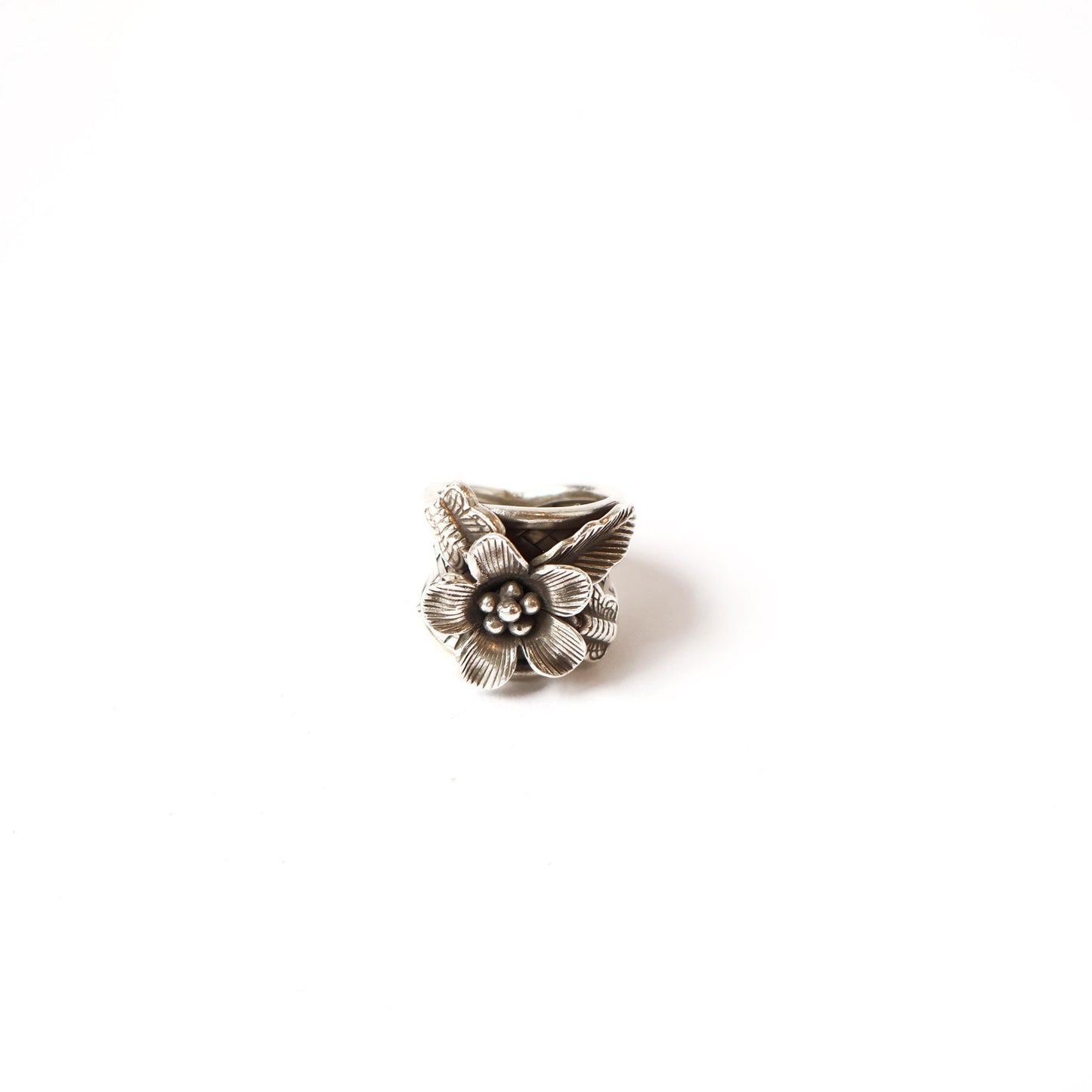 Vintage Sterling Flower Ring - 925 - Size 9.25 US
