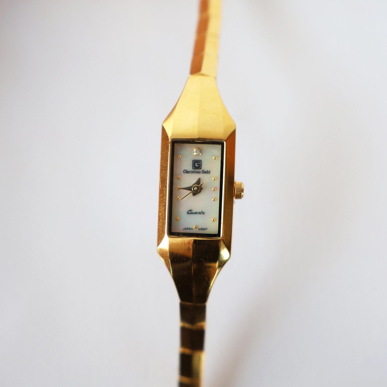 Vintage 18k Gold Plated Christian Gold Watch