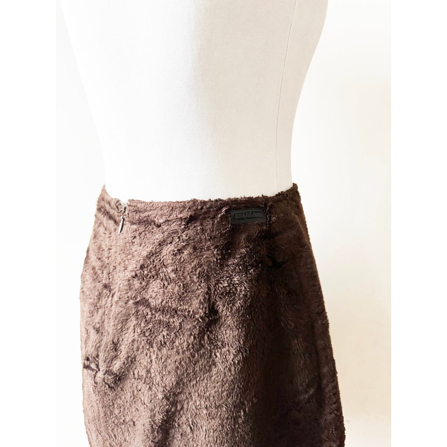 Y2k ANNA SUI Fuzzy Brown Skirt | Size US 6