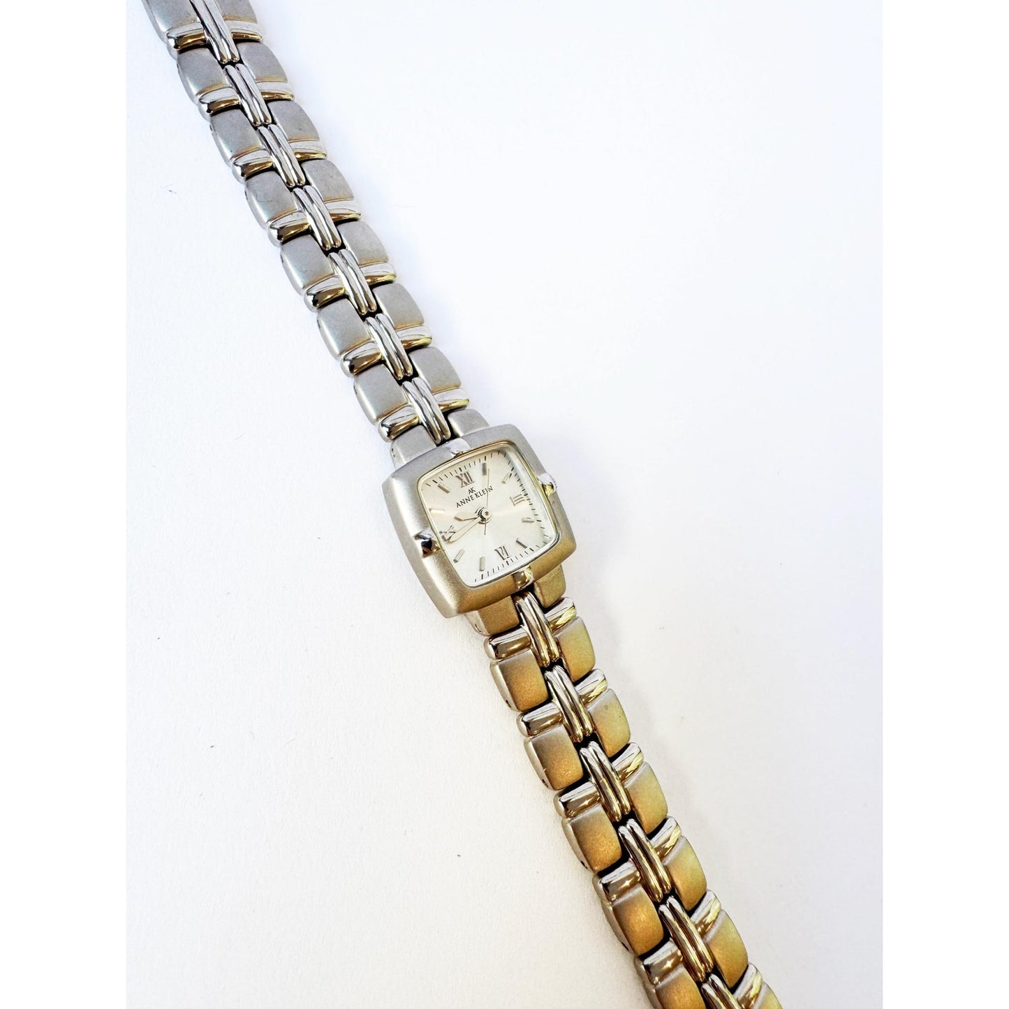 Vintage Silver Watch with Square Silver Face | ANNE KLEIN