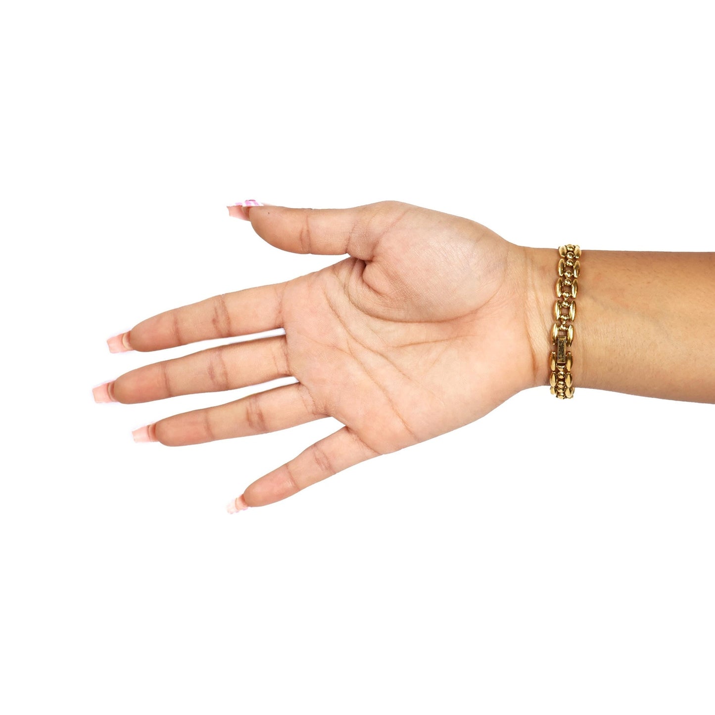 Vintage Gold Toned Watch with White Face and Black Bezel | GUCCI