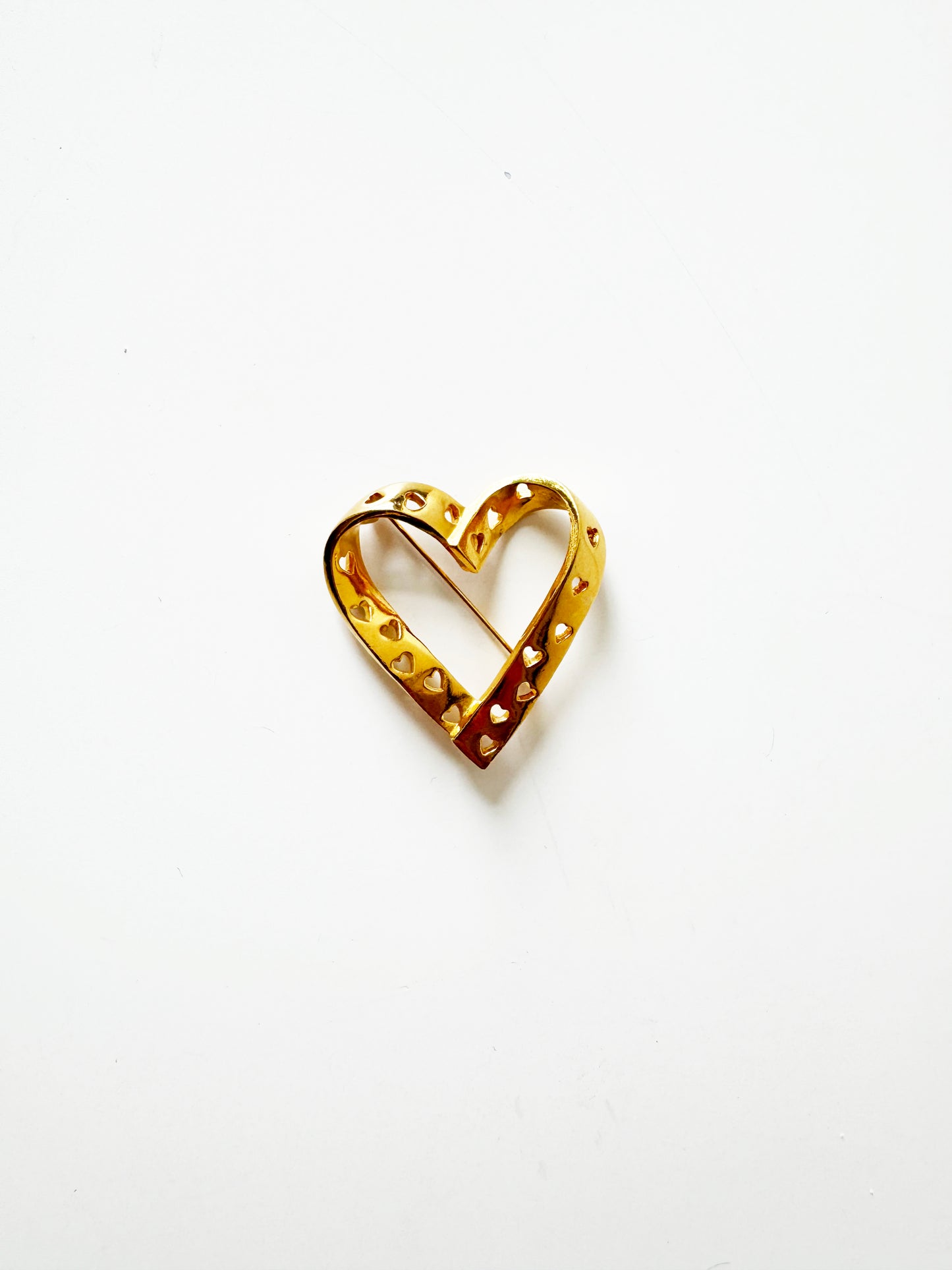 Vintage Large Heart Brooch