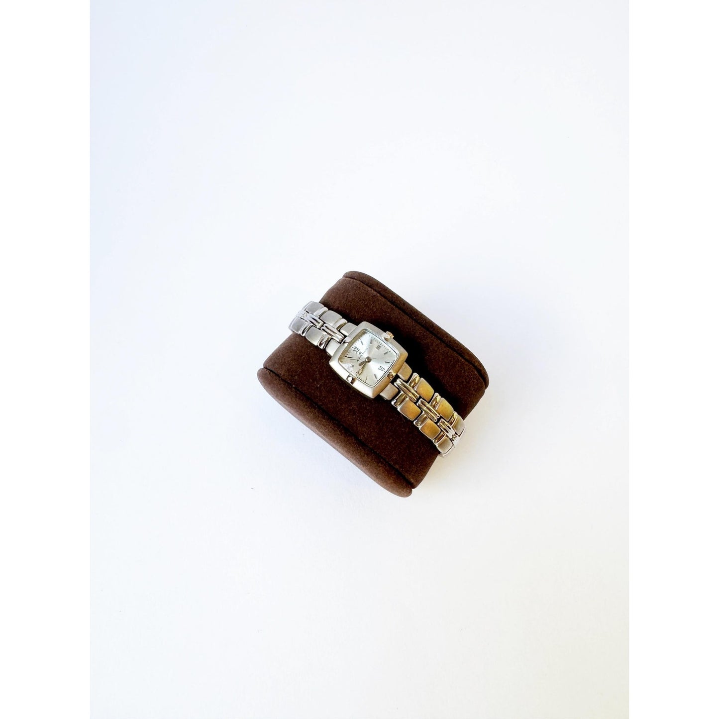 Vintage Silver Watch with Square Silver Face | ANNE KLEIN