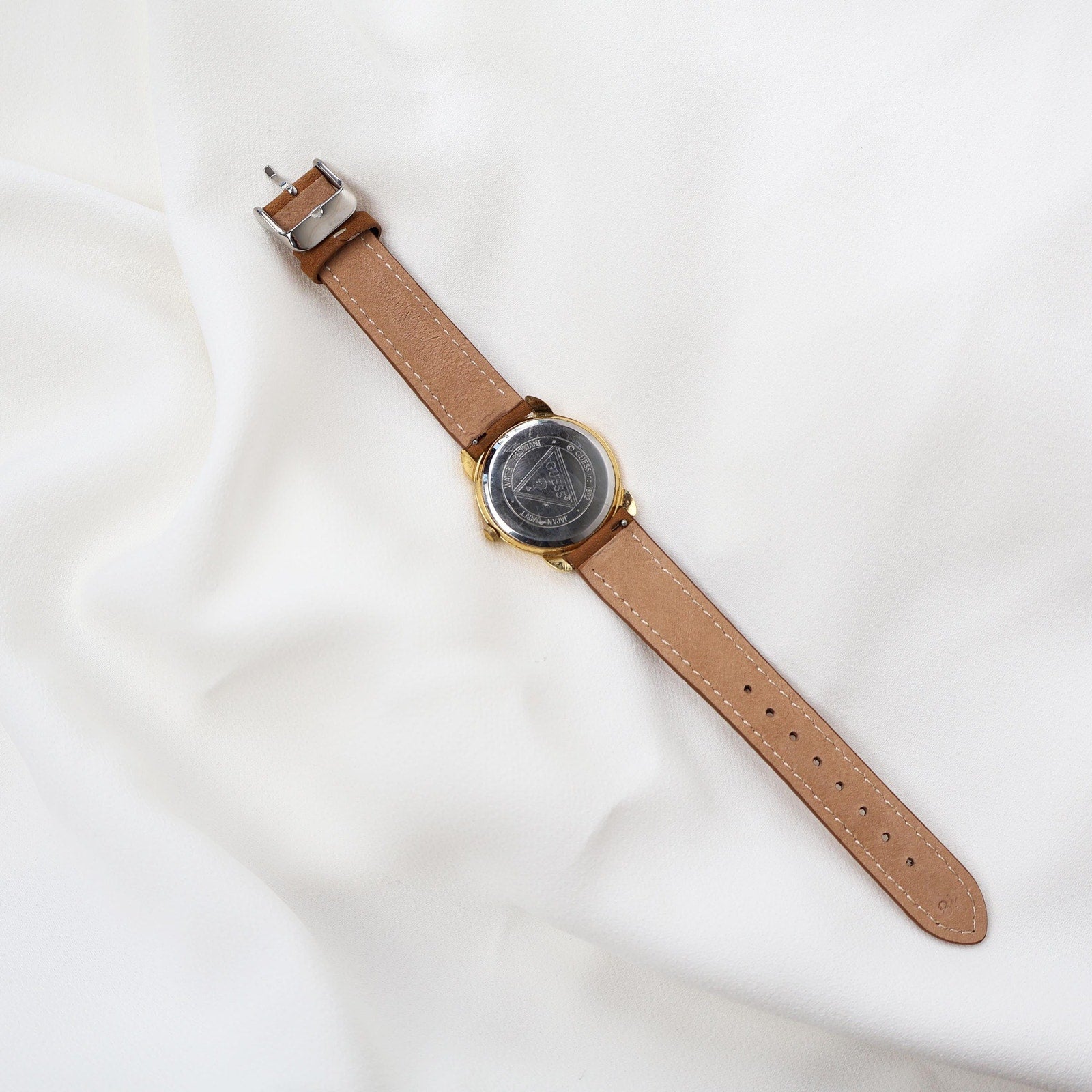 Vintage Guess Brown Leather Band Watch