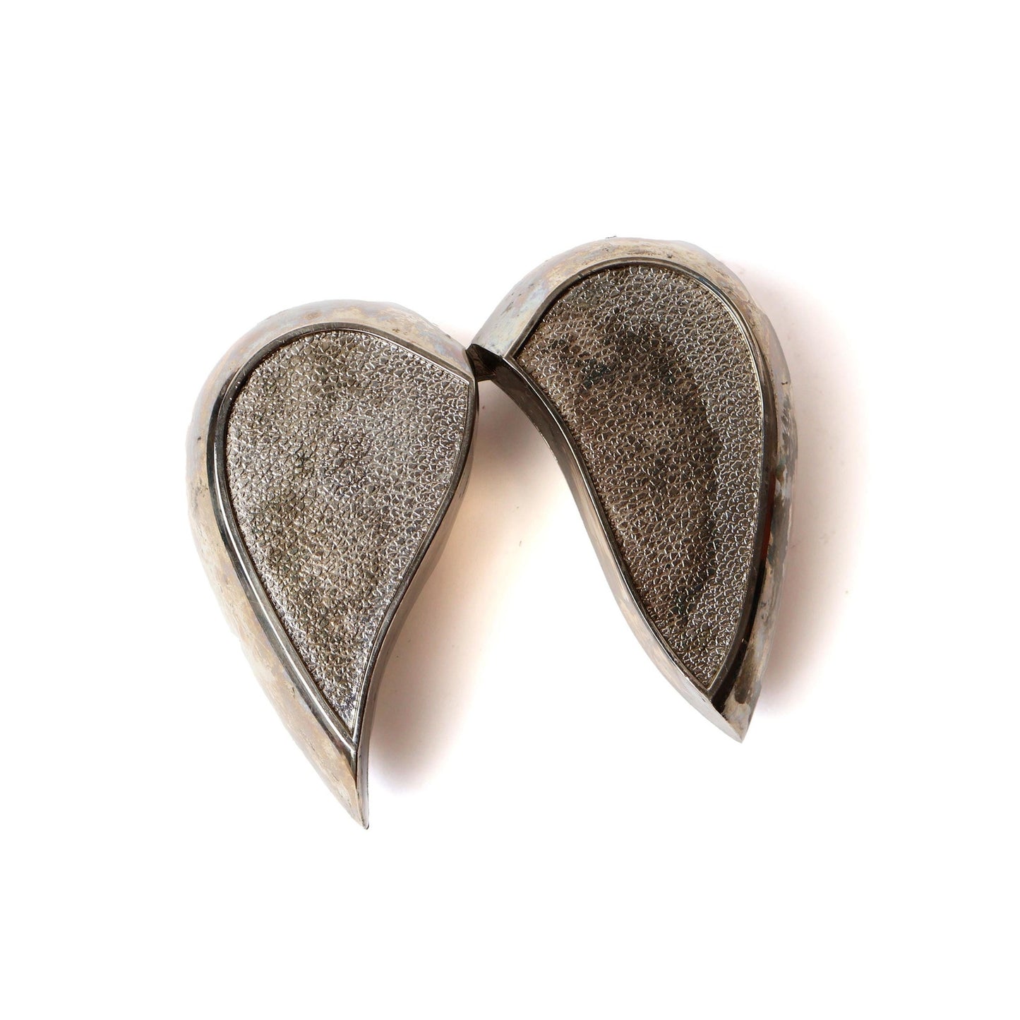 Vintage Silver Plated Split Heart Trinket Box