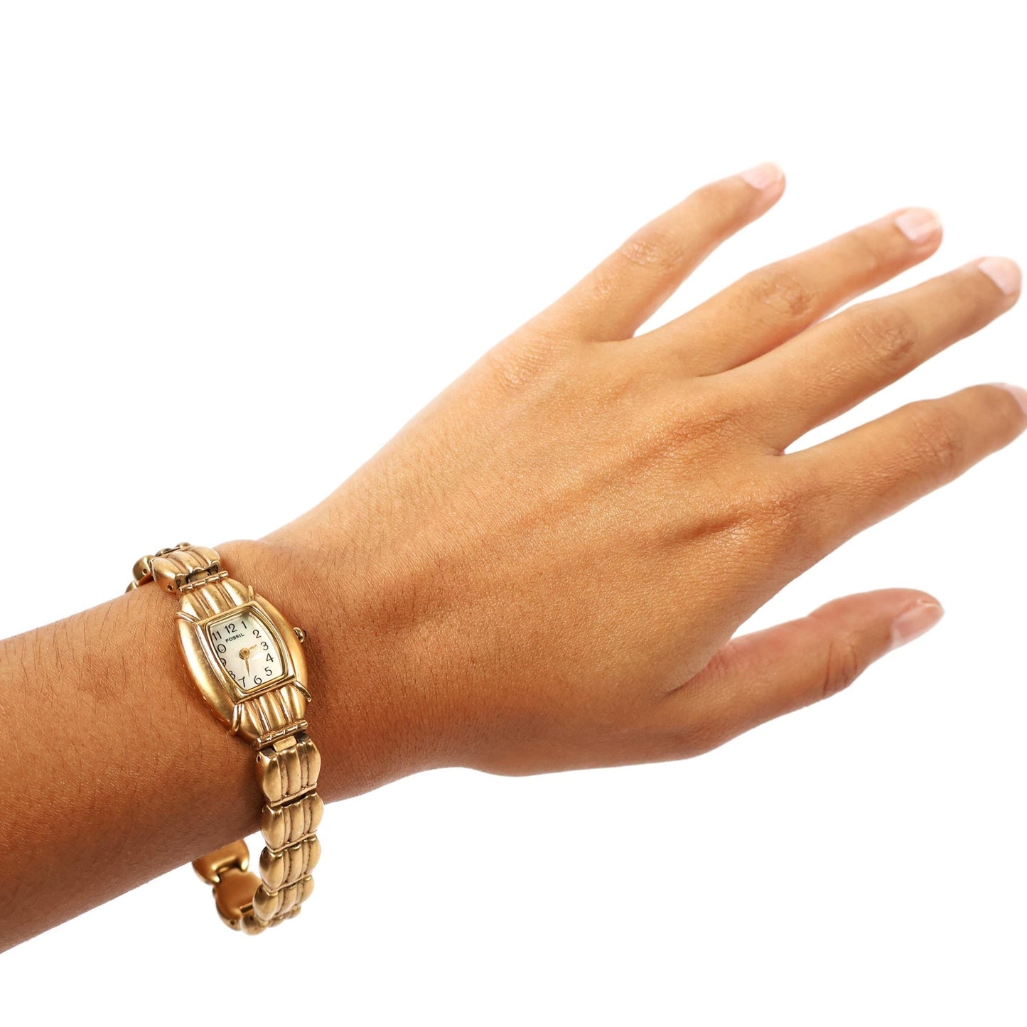 Vintage Gold Watch with Mother of Pearl Face | FOSSIL