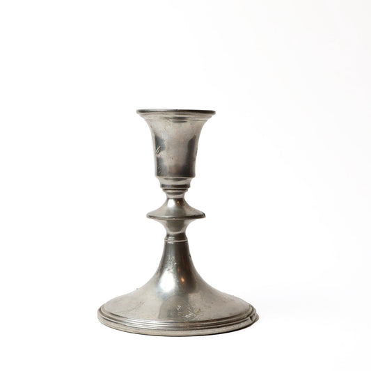 Vintage Pewter Candlestick Holder | Reed & Barton | Antique Brass Decor