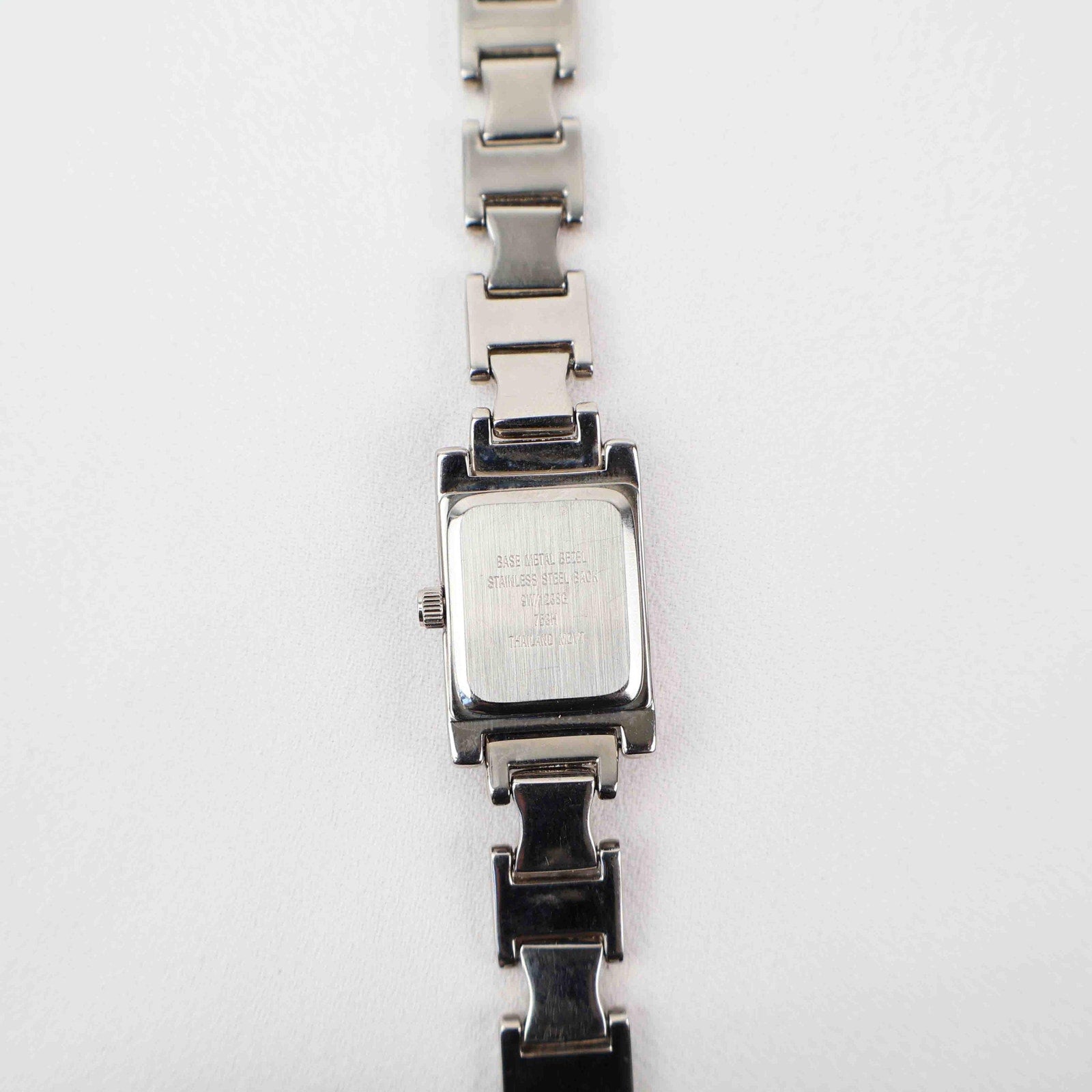 Vintage Nine West Square Face Watch – Silver Tone Bracelet (Working Battery)