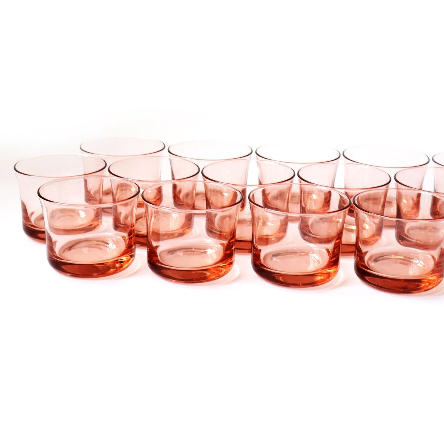Vintage Pink Cocktail Glass Set