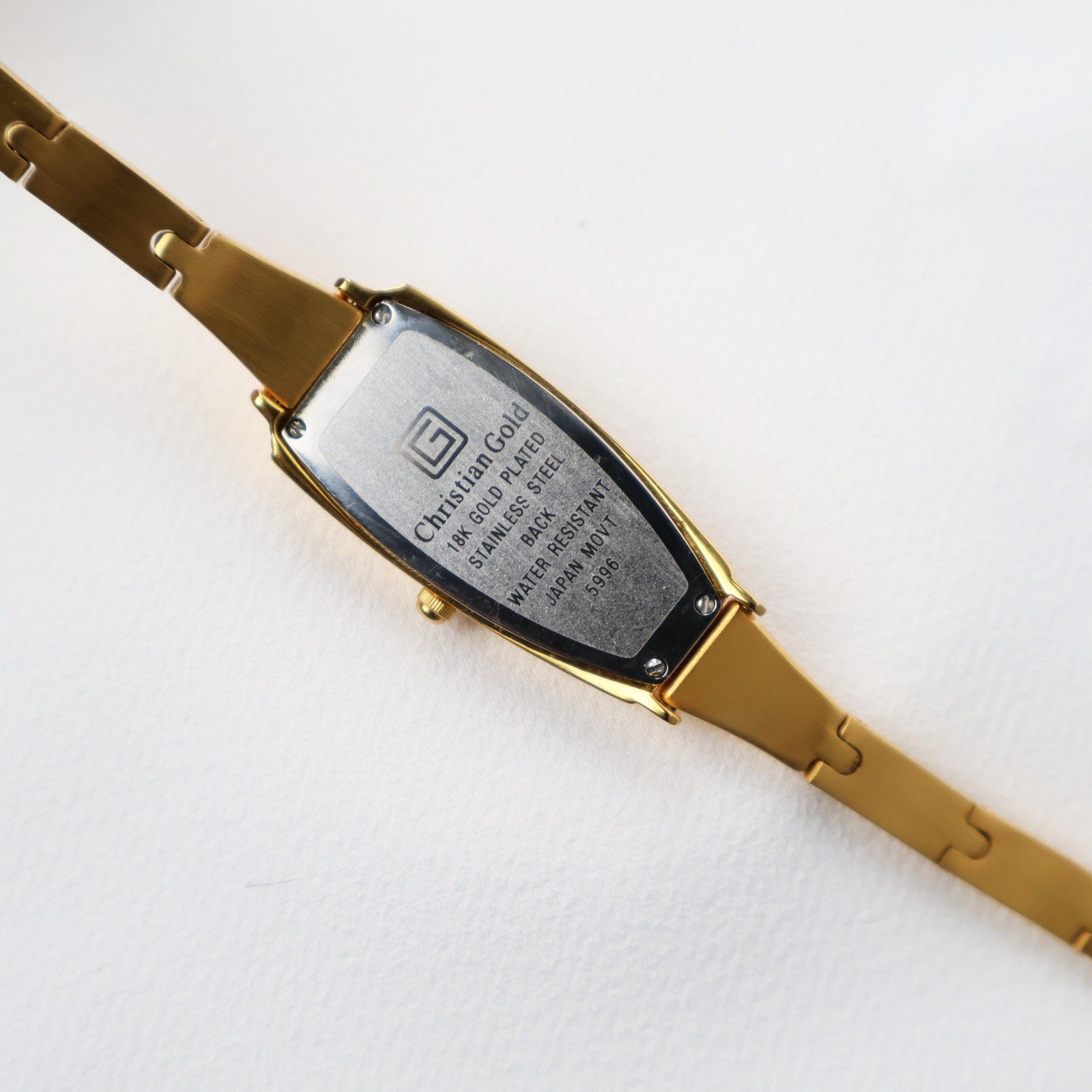 Vintage 18k Gold Plated Christian Gold Watch