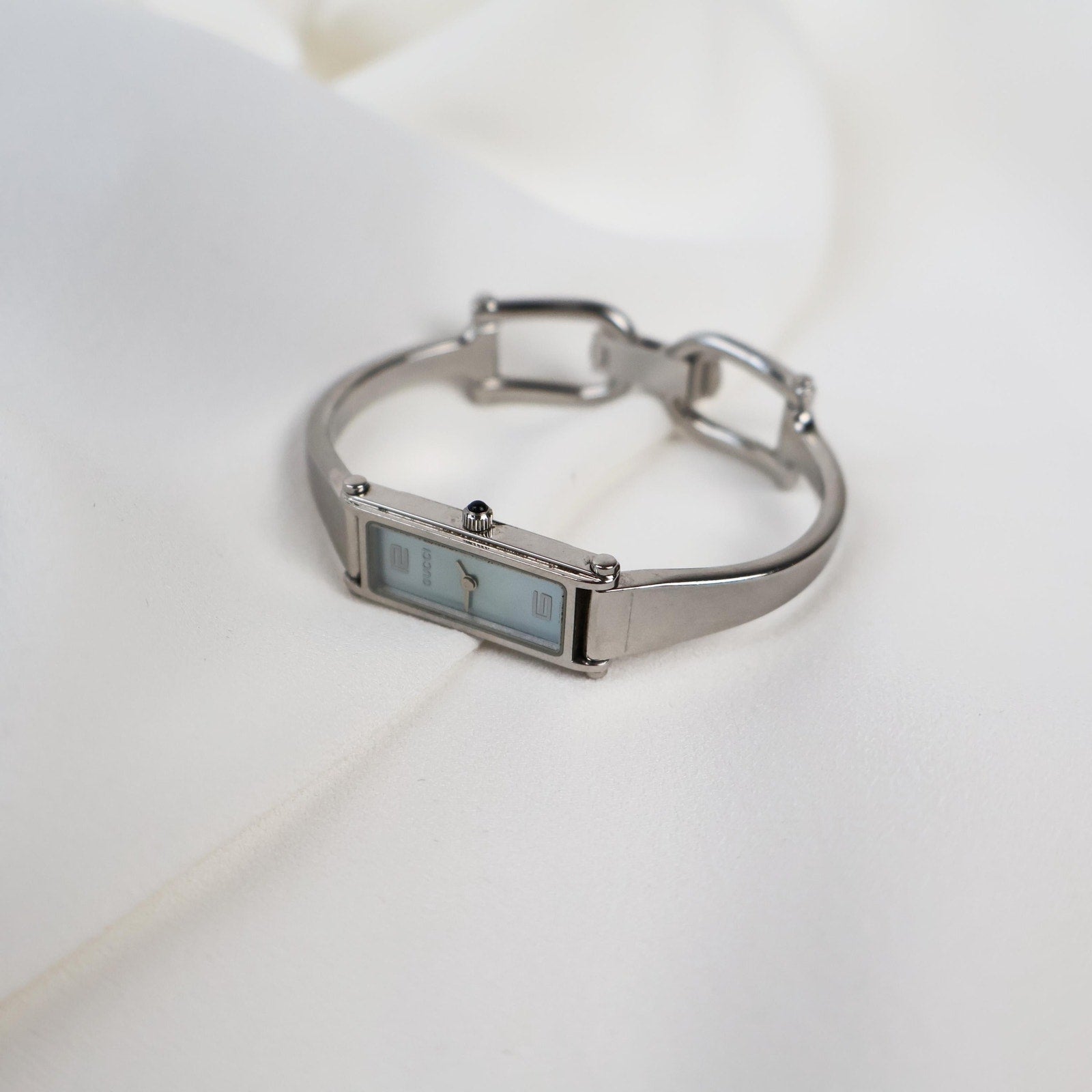 Vintage Gucci Horse-bit Watch with Blue Face