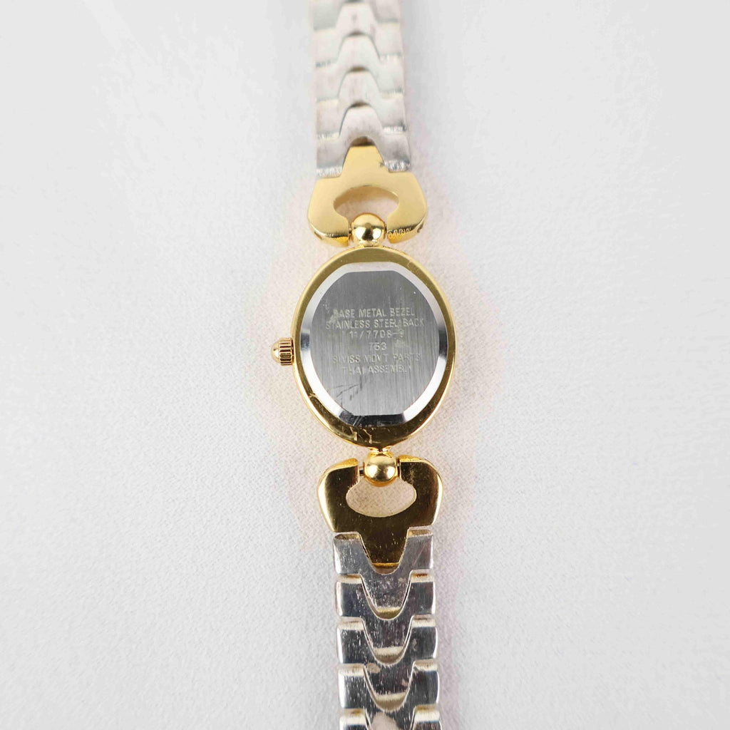 Vintage Anne Klein Oval Face Watch – Two Tone Bracelet (Working Battery)