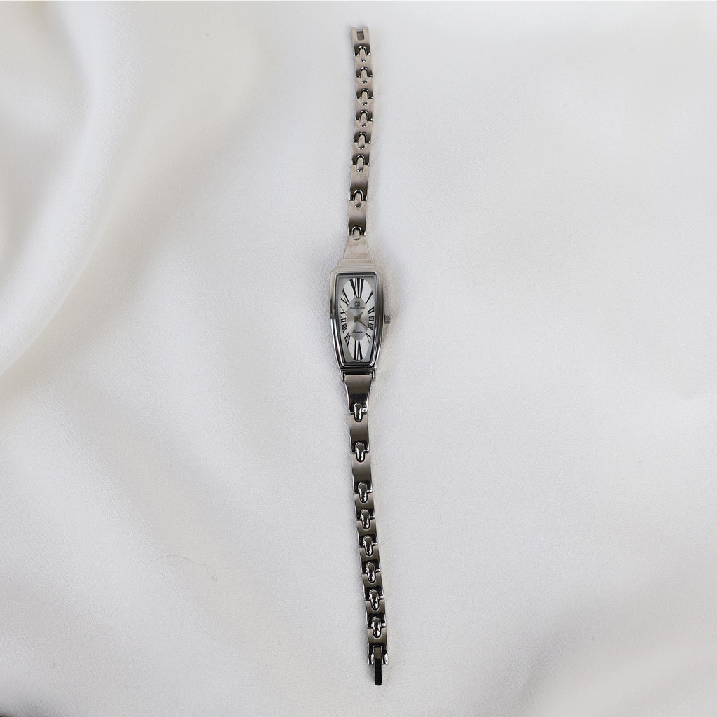 Vintage 18k White Gold Plated Christian Gold Dali Watch