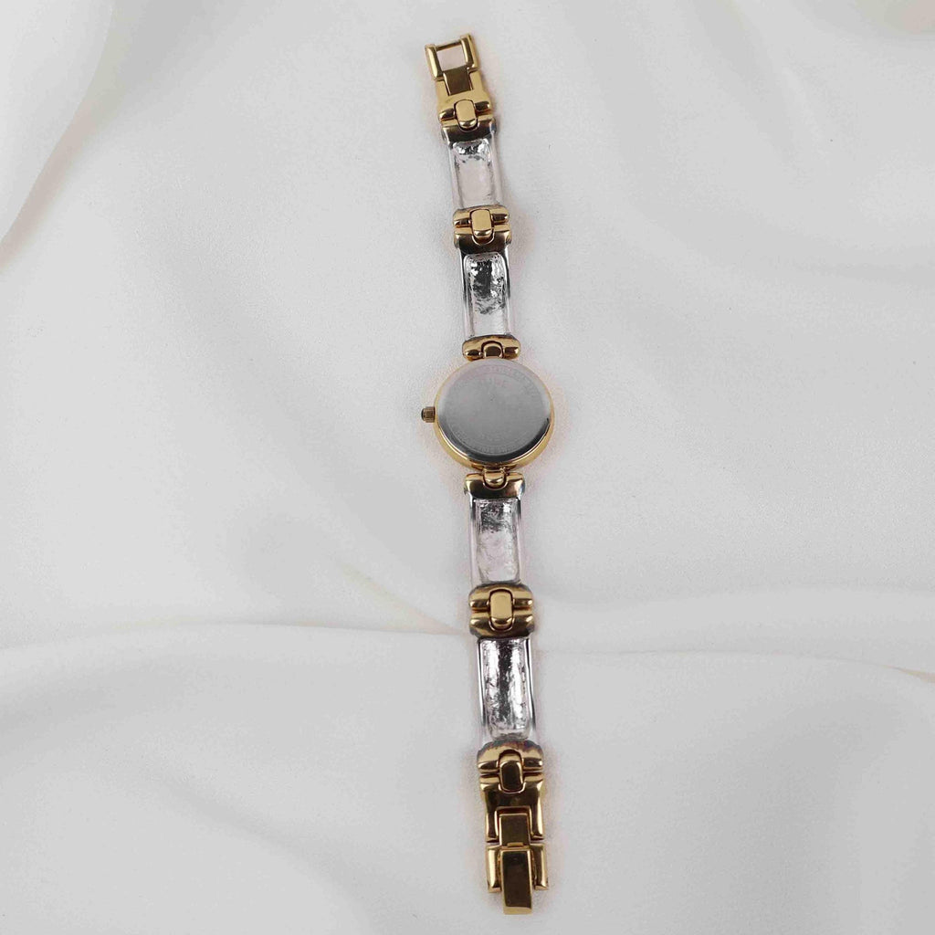 Vintage Anne Klein Round Face Watch – Two Tone Bracelet (Working Battery)