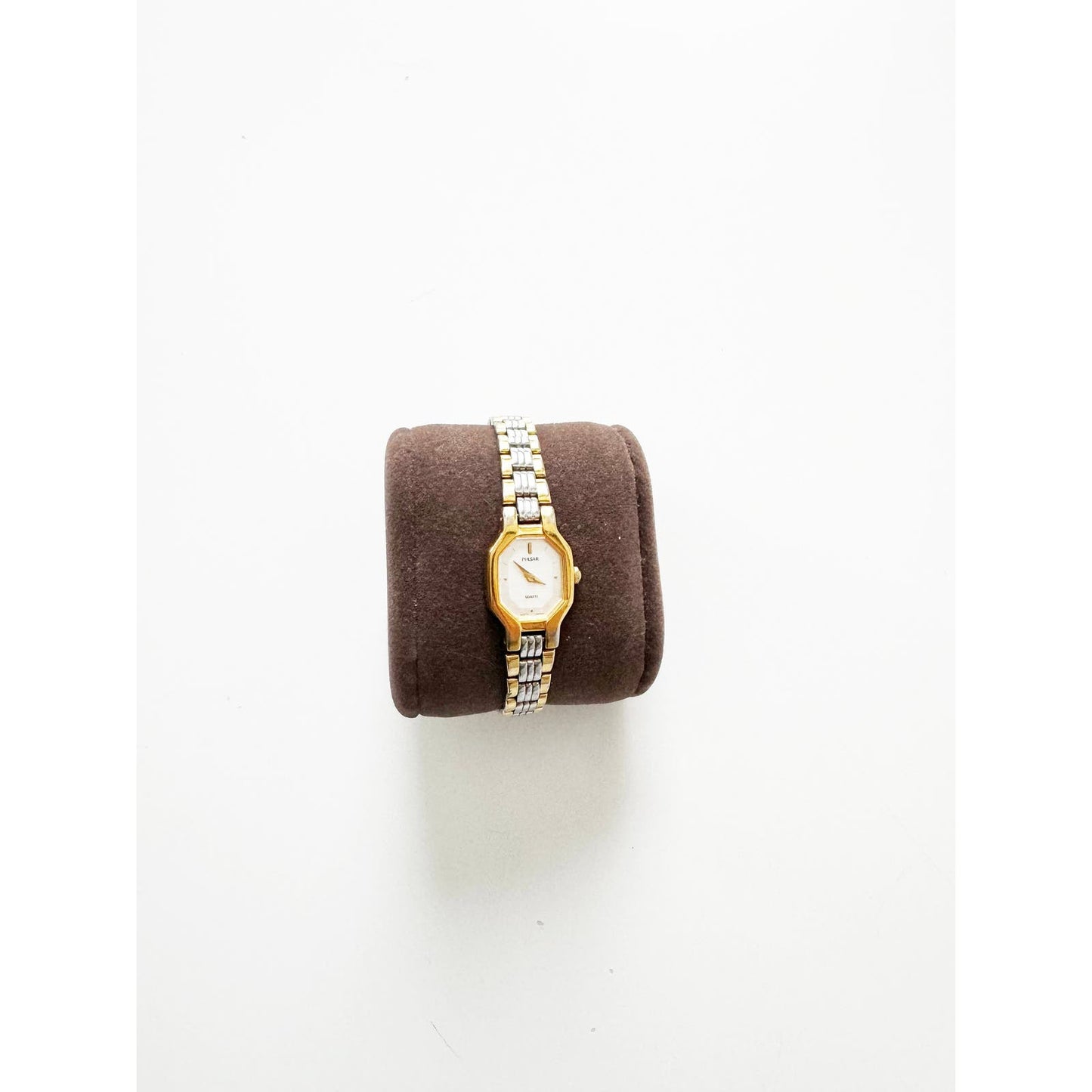 Vintage Two Tone Watch with Hexagon Face