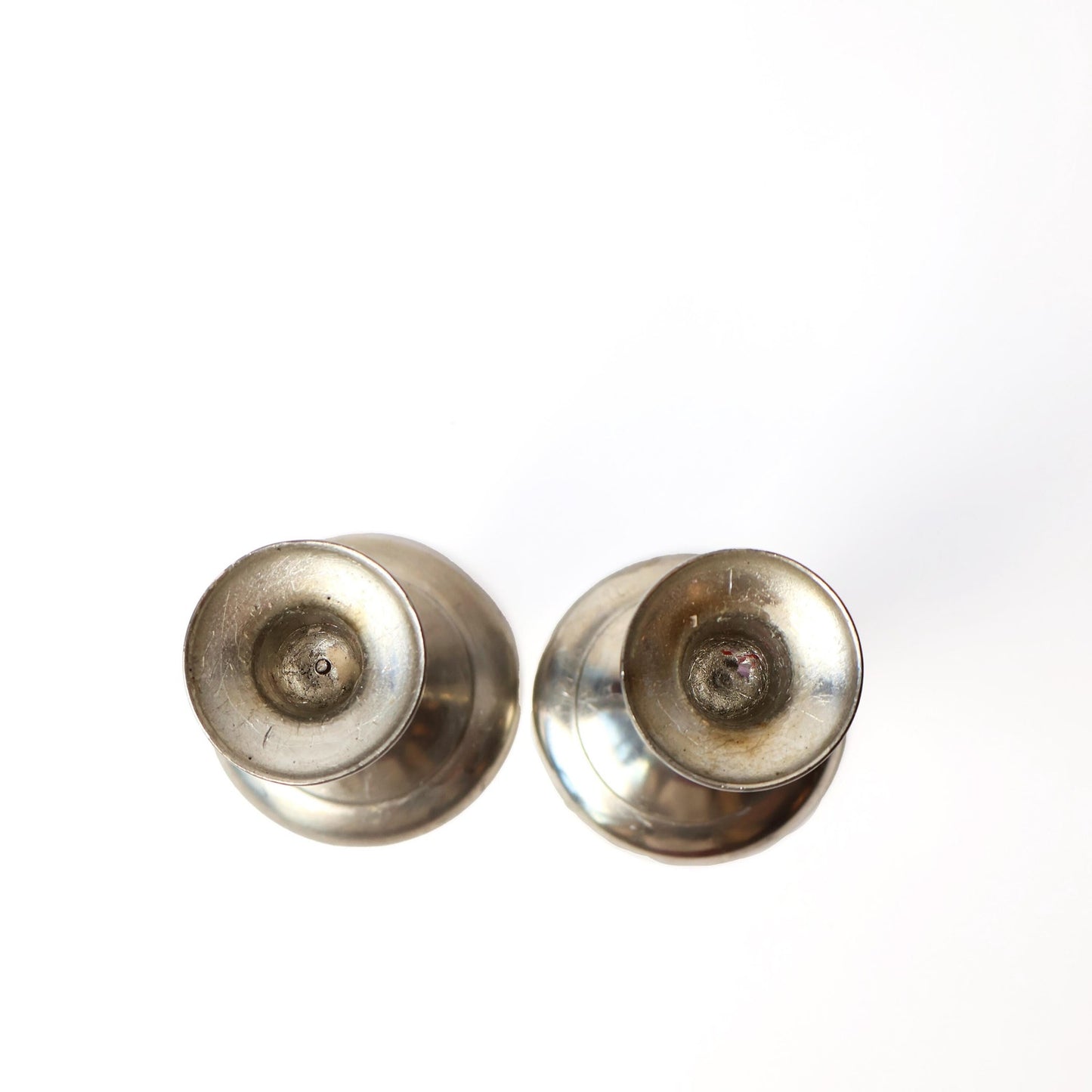 Vintage KMD Royal Holland Pewter Silver Toned Candlestick Holder Pair