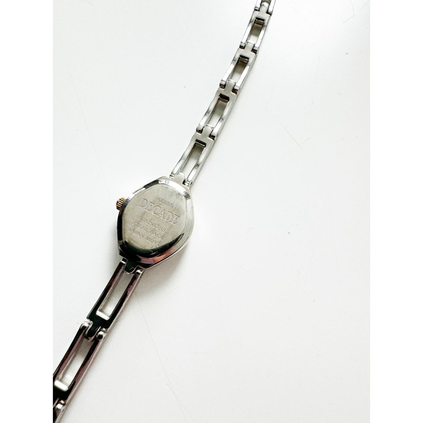 Vintage Two Tone Watch with Dimond Face Thin Band