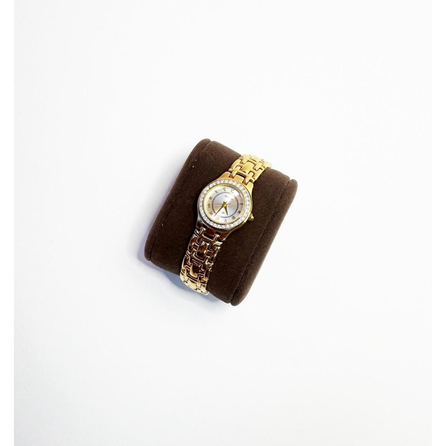 Vintage Gold Watch with Crystal Face l Armitron