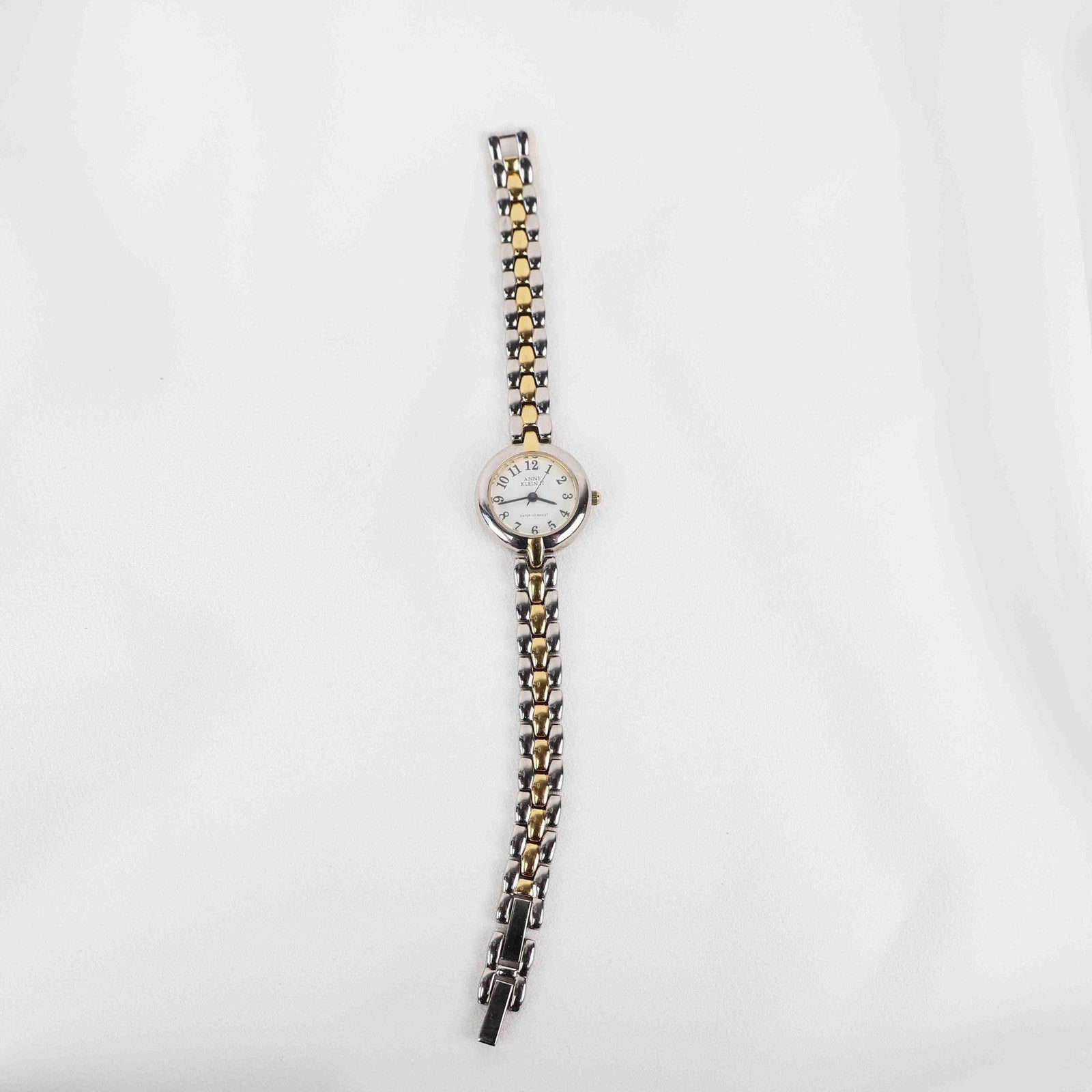 Vintage Anne Klein Circle Face Watch – Two Tone Bracelet (Working Battery)