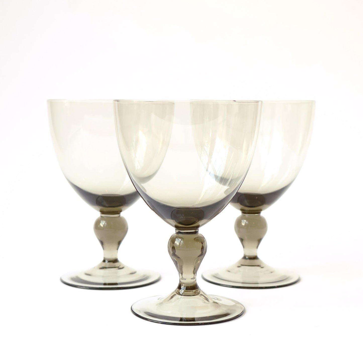 Vintage Muted Green Wine Glass Set