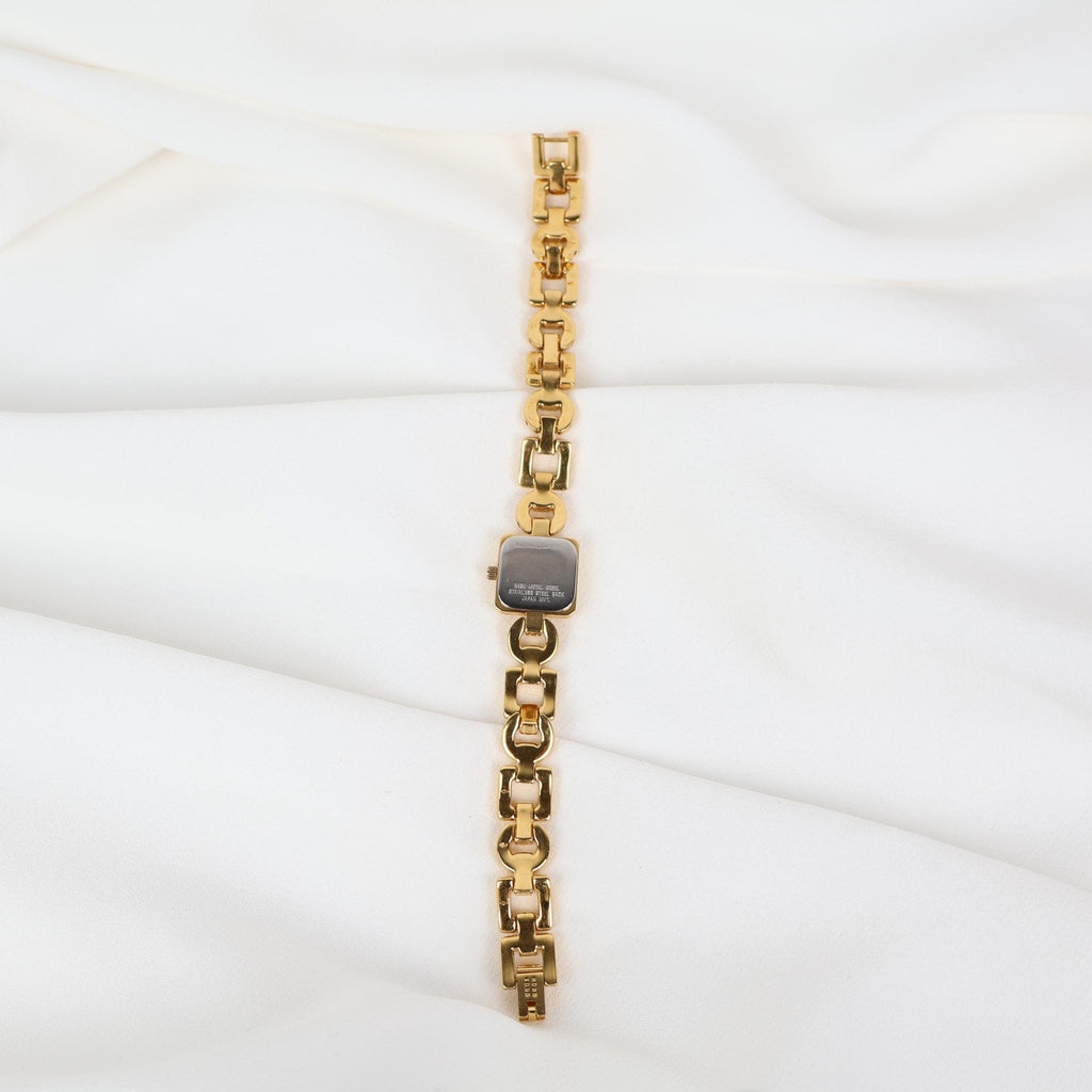 Stunning Vintage Gold Tone Bulova Watch with Square Face