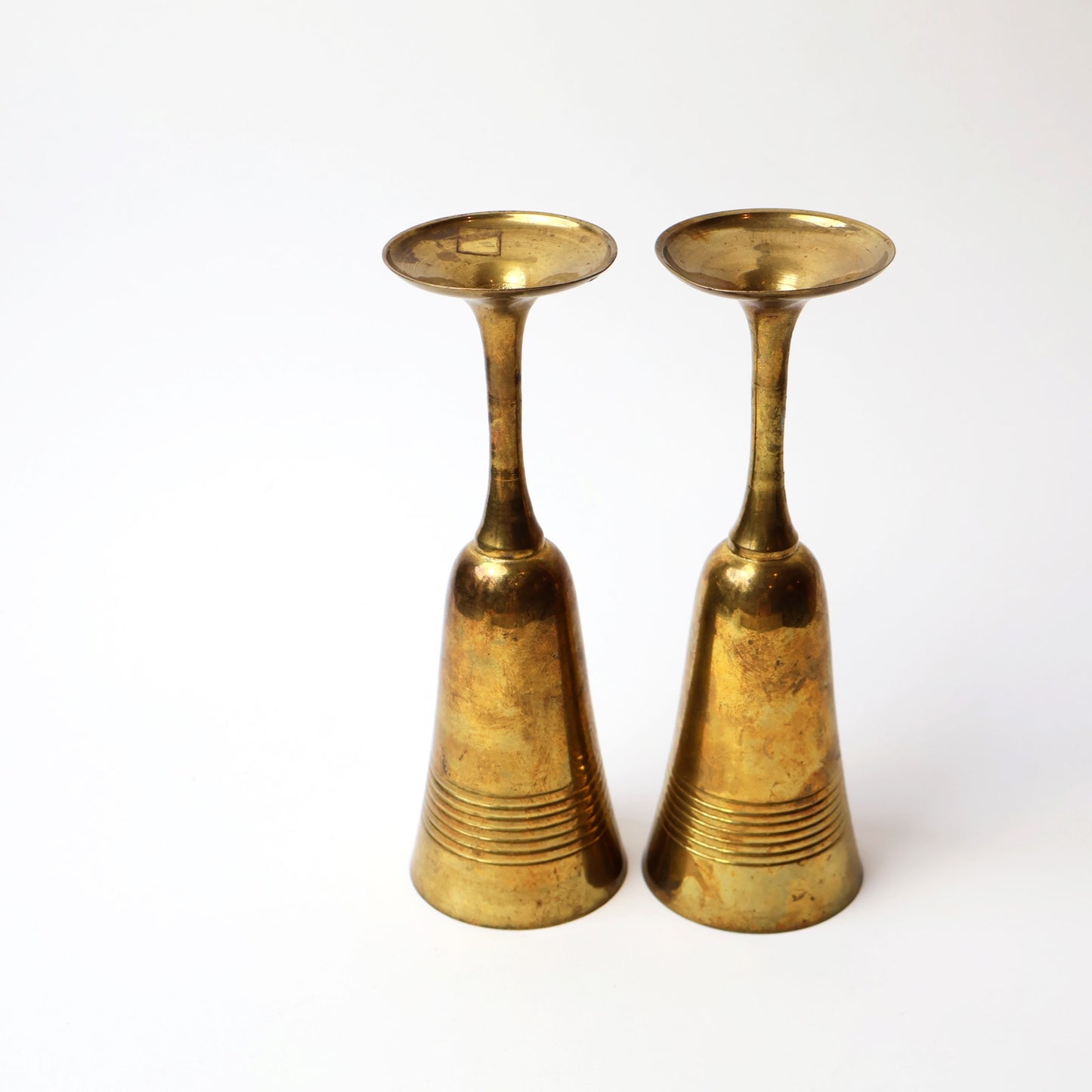 Pair of Brass Champagne Pair of Vintage Brass Glasses