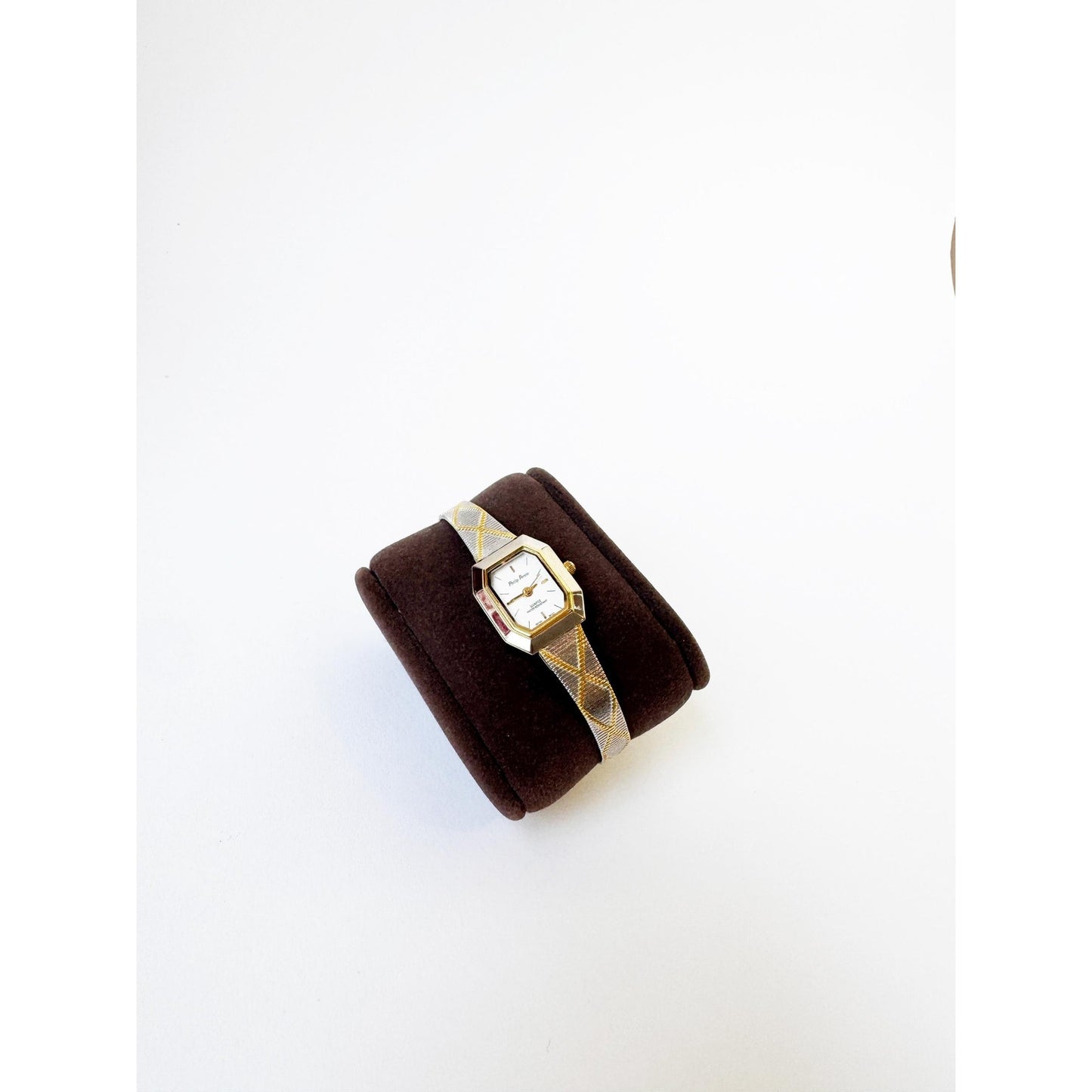 Vintage Small Two Tone Watch with Octagonal White Face | Philip Persio