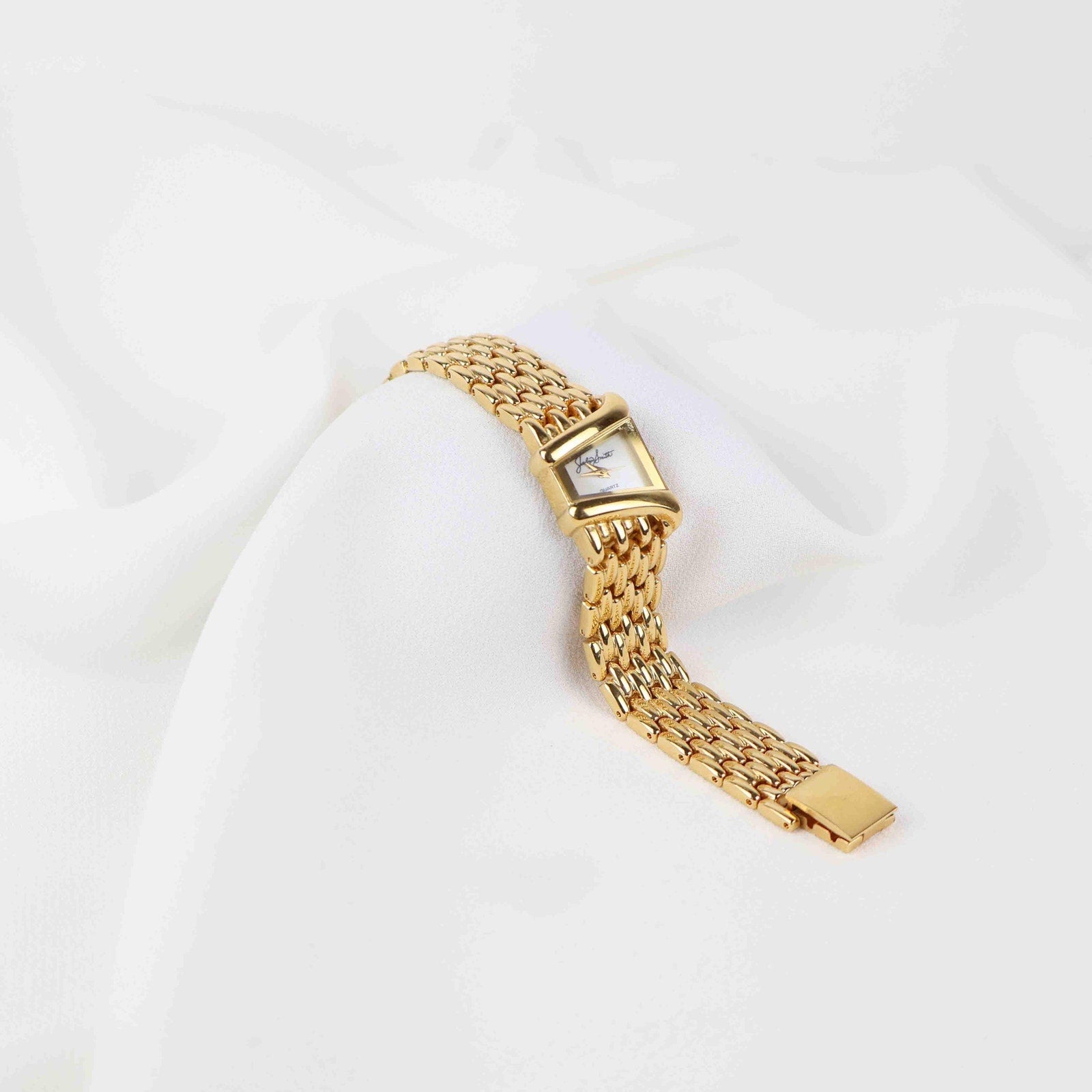 Vintage Jacklyn Smith Watch – Gold Tone Bracelet (Working Battery)