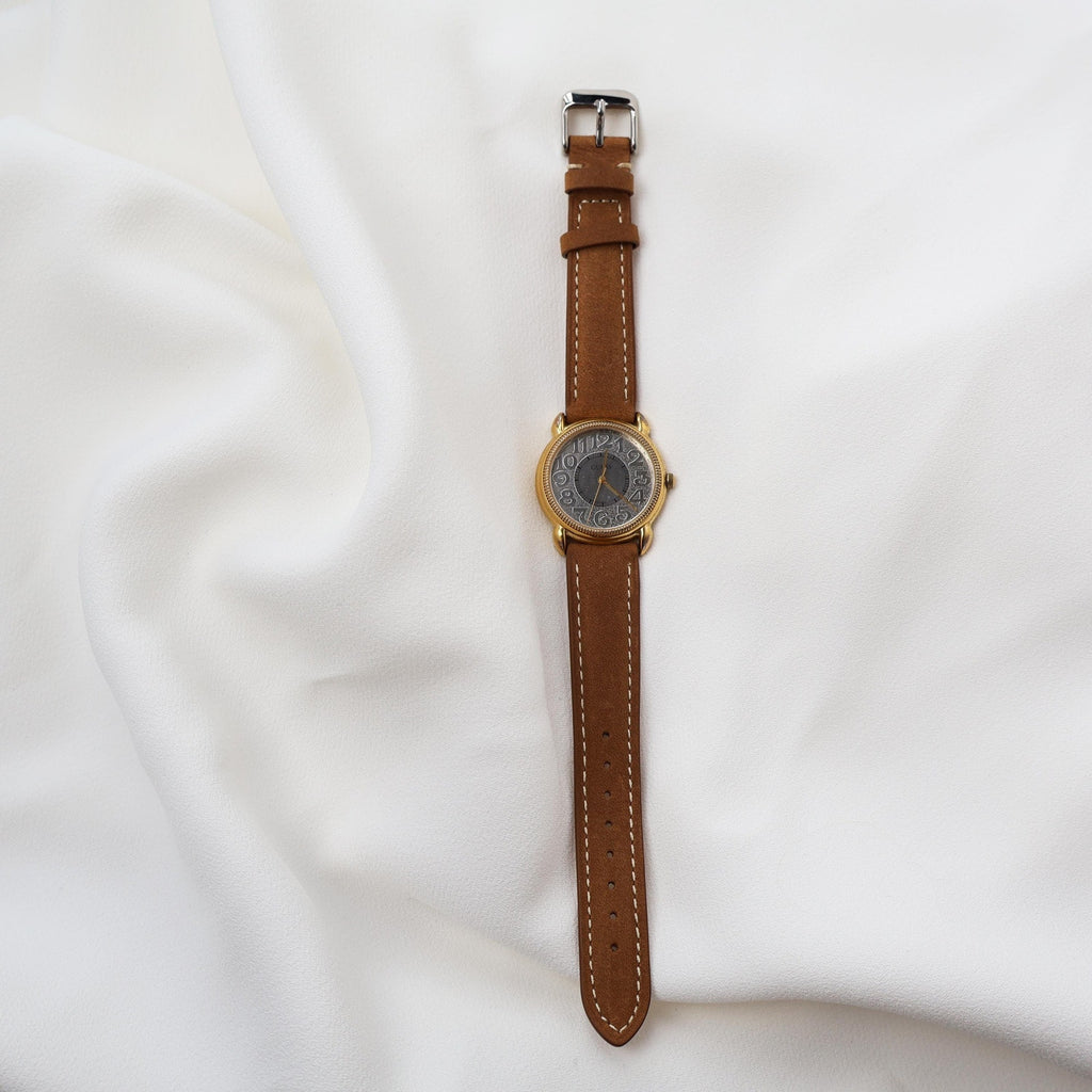 Vintage Guess Brown Leather Band Watch