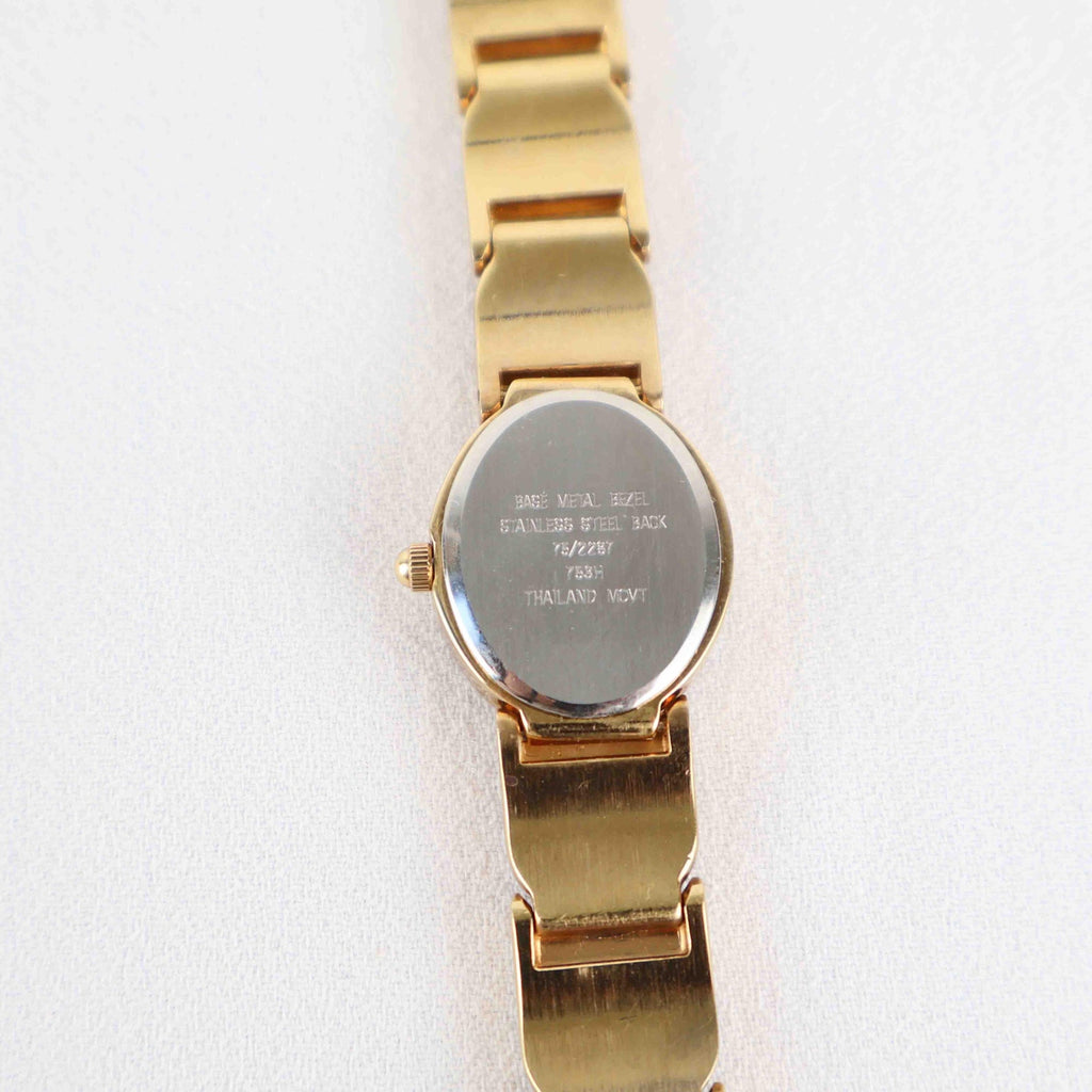 Vintage Armitron Oval Face Watch – Gold Tone Bracelet (Working Battery)