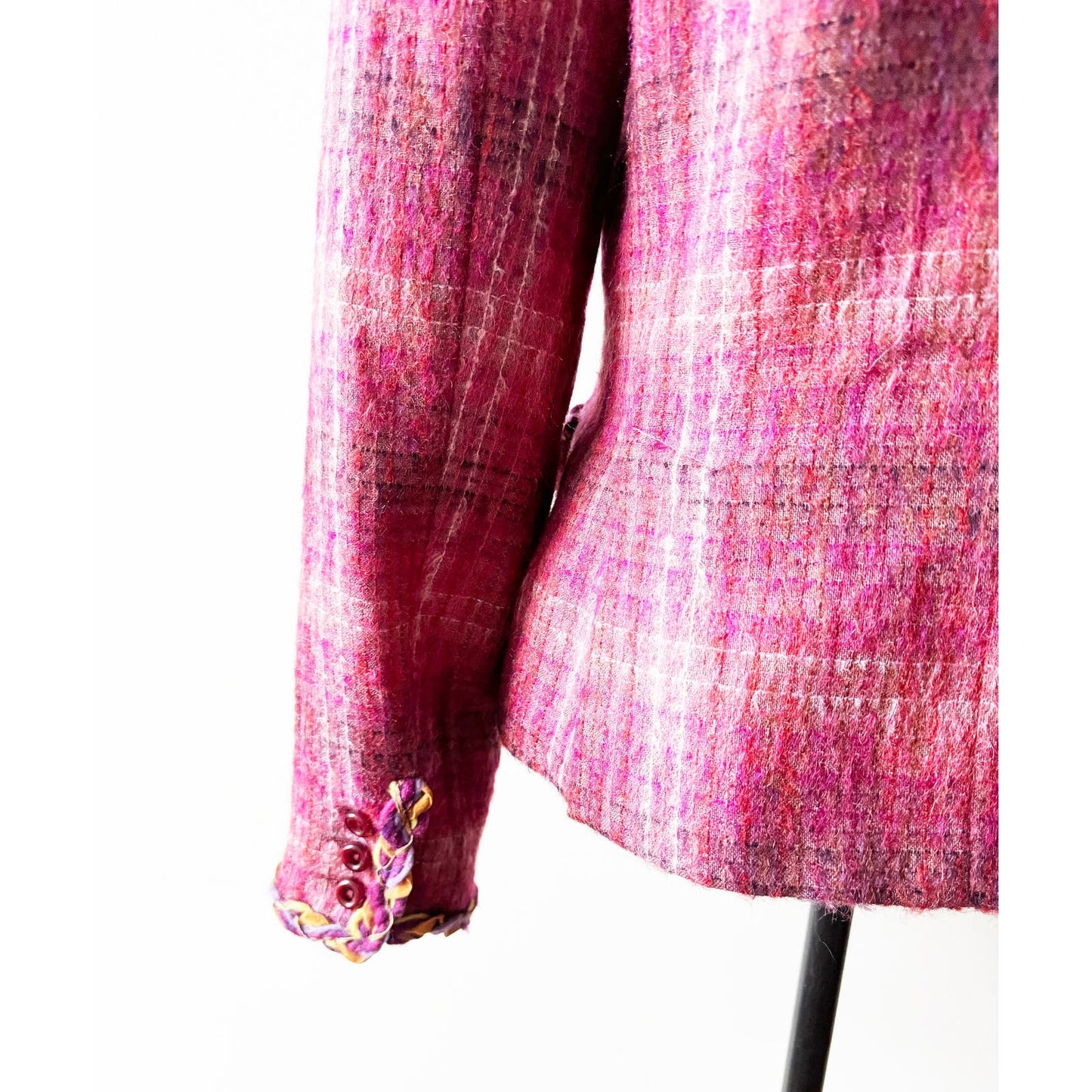 Y2k ANNA SUI Pink Wool and Mohair Blazer | Size US 8