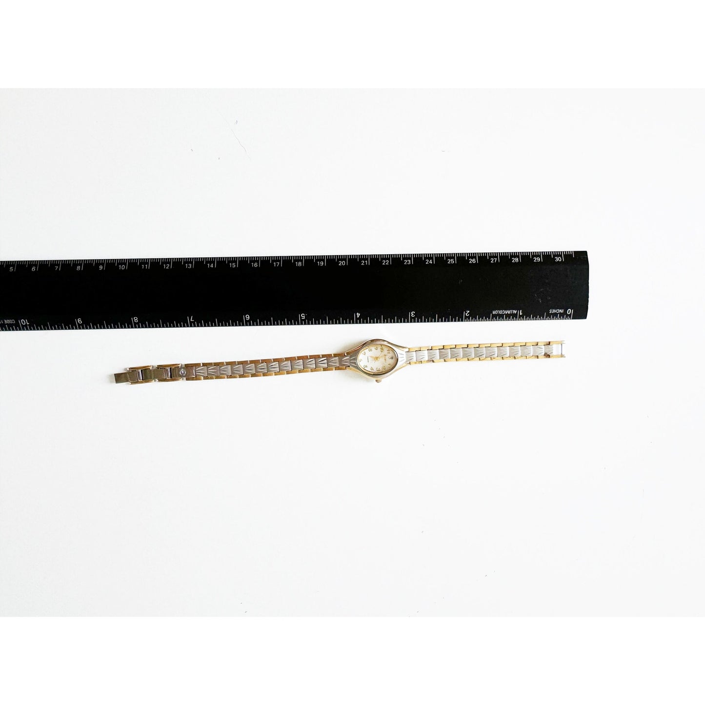 Vintage Two Tone Watch with Band Detail l Elgin