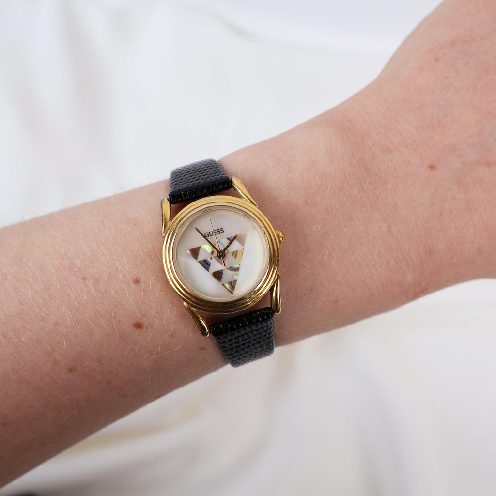 Vintage Leather Strap Guess Watch
