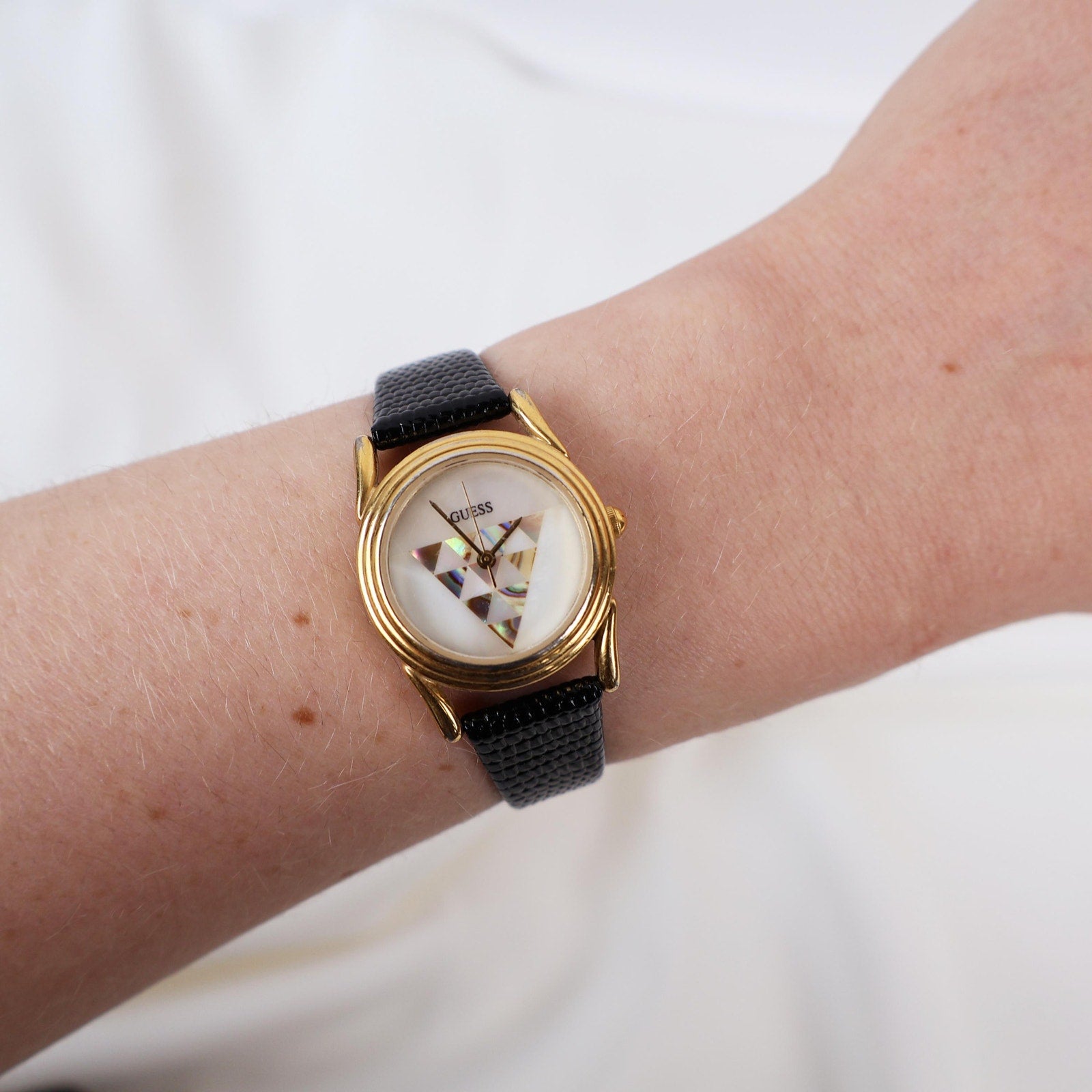 Vintage Leather Strap Guess Watch