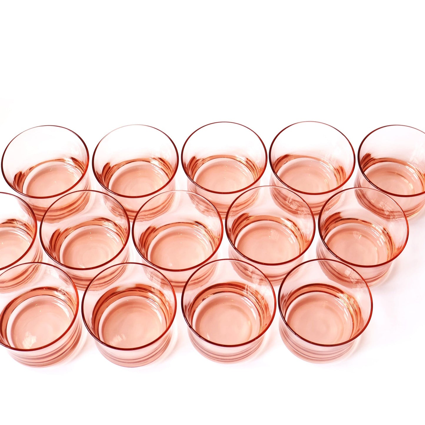 Vintage Pink Cocktail Glass Set